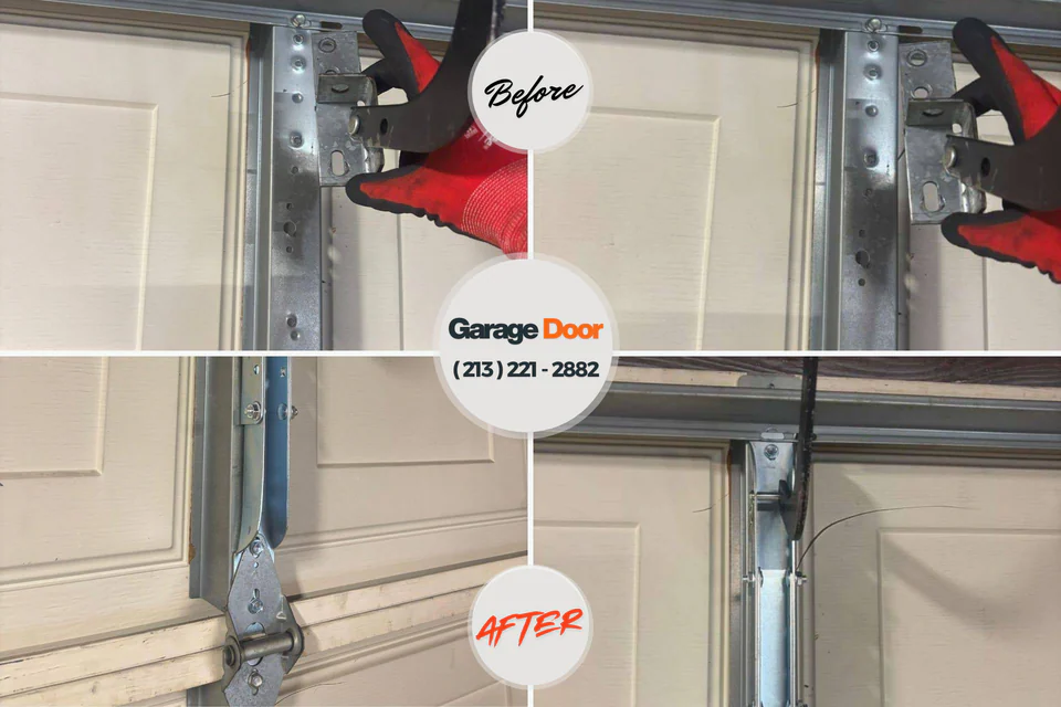 Before and after: garage door repair South Boston, VA